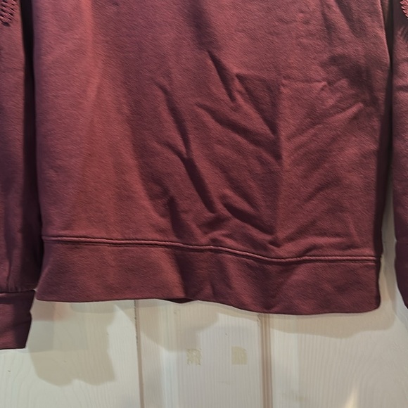 Lilly Pulitzer Rooney Plum Purple Lace Sleeve Sweatshirt S - Picture 7 of 8